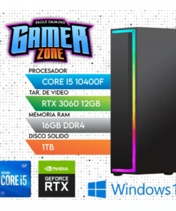 COMPUTADORA PC GAMER CORE I5 10400F | RTX 3060 12GB | 16GB RAM DDR4 | SSD 1TB