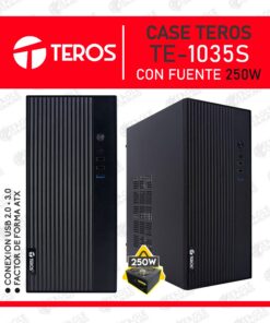 CASE | TEROS TE-1035S / MINI TOWER ATX / FUENTE DE PODER / NEGRO