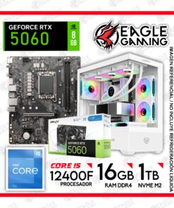 COMPUTADORA GAMER CORE I5 12400F | RTX 5060 8GB | 16GB RAM DDR4 | 1TB NVME M2