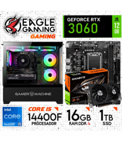 COMPUTADORA GAMER INTEL CORE I5 14400F | RTX 3060 12GB | 16GB RAM DDR4 | 1TB SSD